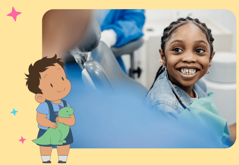 Smiling child at the dentist